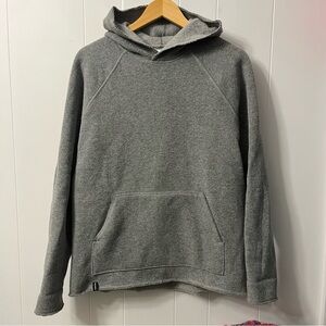 Duckworth Powder Hoodie Grey Rambouillet Merino Fleece Wool Made in USA $175 USD